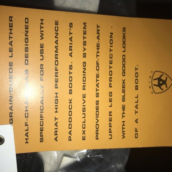 Ariat NWT Black Leather Large Half Chaps Vintage Style Quilted Suede Inner Leg - Picture 8 of 16